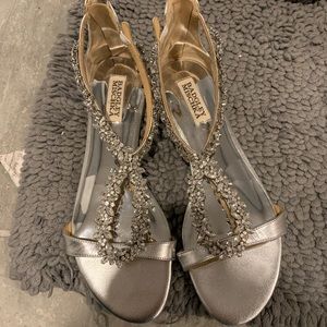 Badgley Mischka flat crystal sandals
